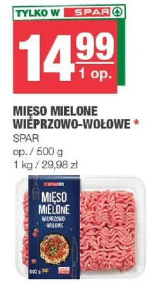 Mięso mielone wieprzowo-wołowe promocja w SPAR
