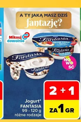 Jogurt Fantasia z płatkami czekoladowymi promocja w Carrefour