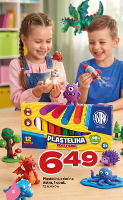 Plastelina szkolna Astra 12 kolorów promocja w Twój Market