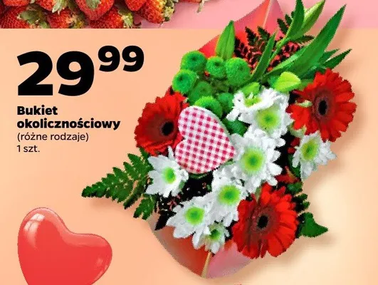 Bukiet okolicznościowy różne rodzaje promocja w Netto