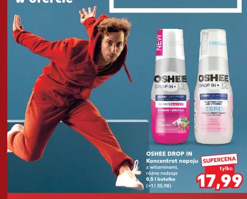 Koncentrat napoju z witaminami OSHEE Drop In Vitamin Water promocja w Kaufland