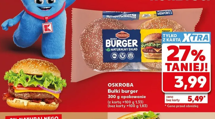 Bułki burger OSKROBA promocja w Kaufland