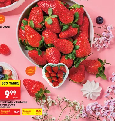 Truskawka w kształcie serca promocja w Biedronka