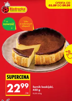 Sernik baskijski promocja w Biedronka