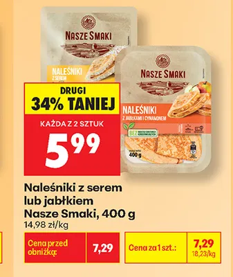 Naleśniki z jabłkiem Nasze Smaki promocja w Biedronka
