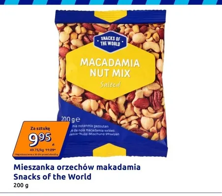 Mieszanka orzechów makadamia Snacks of the World promocja w Action