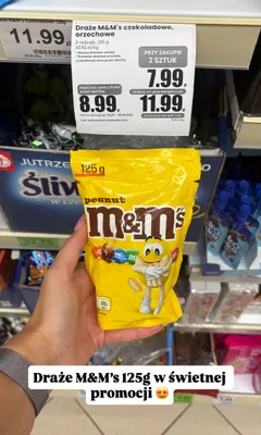 Draże orzechowe M & M's Peanut promocja w Dino