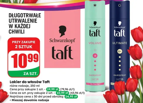 Lakier do włosów Taft Ultimate promocja w Dino
