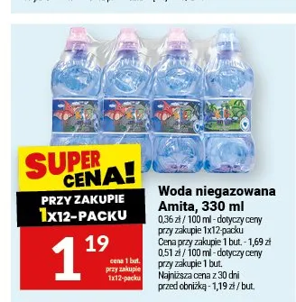 Woda niegazowana Amita 12-pak promocja w Twój Market