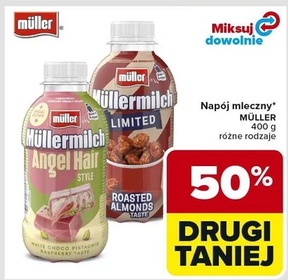 Napój mleczny MÜLLER 400 g różne rodzaje promocja w Carrefour Market