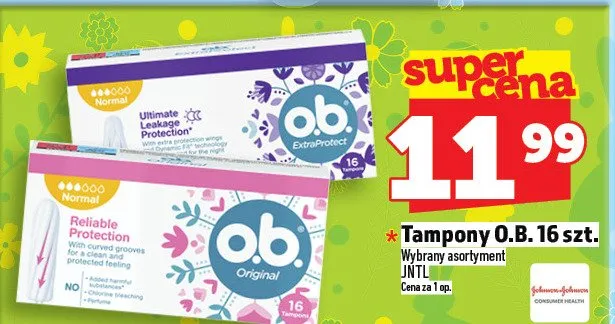 Tampony O.B. 16szt promocja w TOPAZ