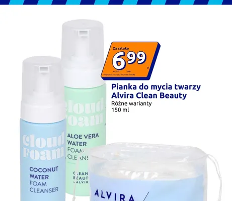 Pianka do mycia twarzy Alvira Clean Beauty Coconut Water promocja w Action