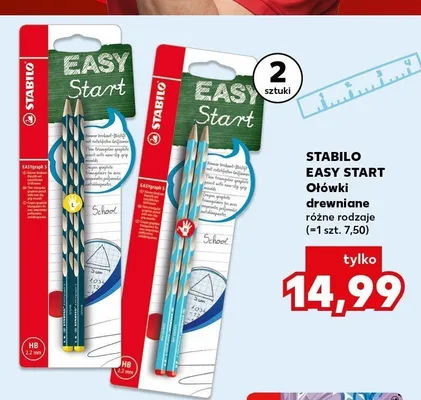 Ołówki drewniane Stabilo Easy Start 2-pak promocja w Kaufland