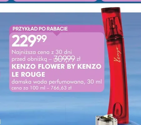 Woda perfumowana damska Kenzo Flower by Kenzo Le Rouge promocja w Super-Pharm