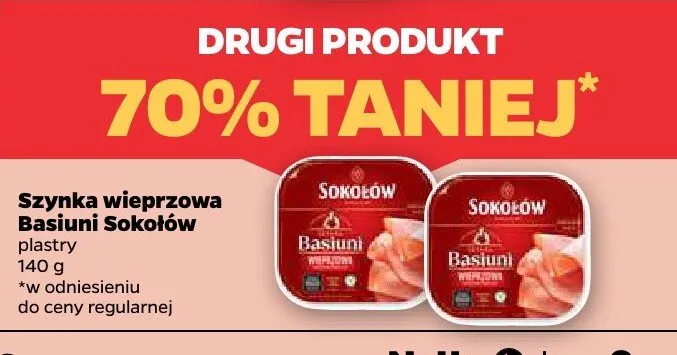 Szynka wieprzowa Basiuni promocja w Netto