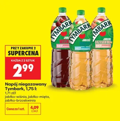 Napój niegazowany Tymbark jabłko-mięta promocja w Biedronka