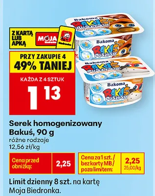 Serek homogenizowany Bakuś promocja w Biedronka