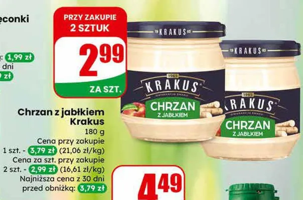Chrzan z jabłkiem promocja w Dino