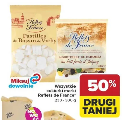 Wszystkie cukierki marki Reflets de France promocja w Carrefour Market