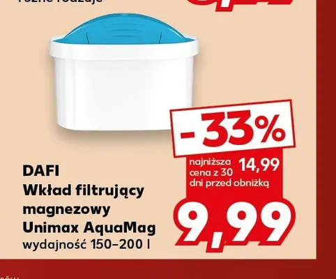 Wkład filtrujący magnezowy Unimax AquaMag Dafi promocja w Kaufland
