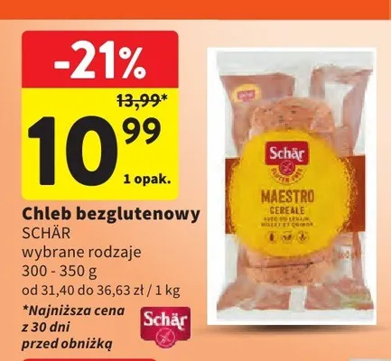 Chleb bezglutenowy Schär promocja w Intermarche