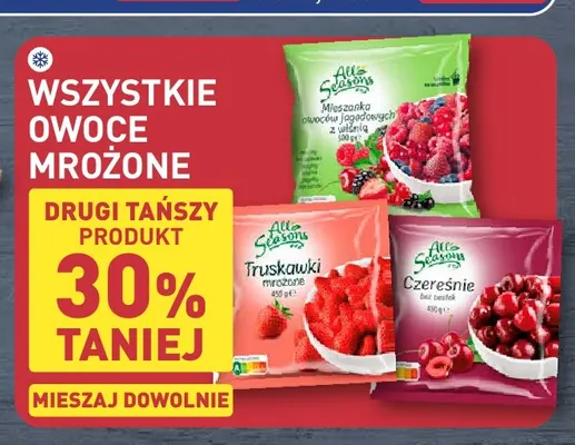 Truskawki mrożone All Seasons promocja w Aldi