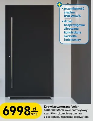 Drzwi zewnętrzne Velar promocja w Castorama