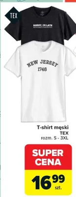 T-shirt męski TEX rozm. S-3XL promocja w Carrefour