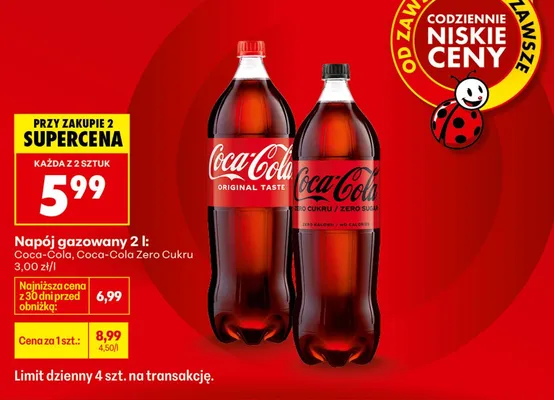 Napój gazowany 2l promocja w Biedronka