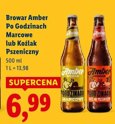 Piwo Browar Amber Po Godzinach Marcowe promocja w Lidl