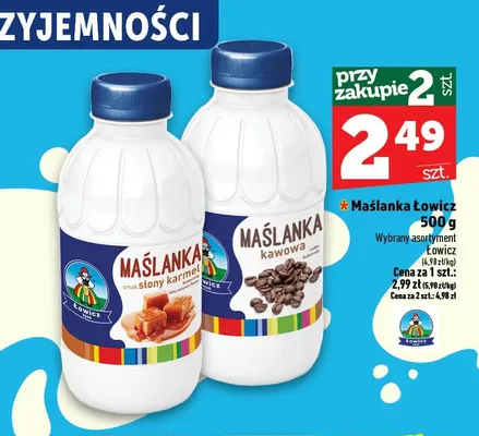Maślanka kawowa Łowicz promocja w TOPAZ