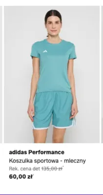 Koszulka sportowa adidas Performance mleczny promocja w Lounge by Zalando