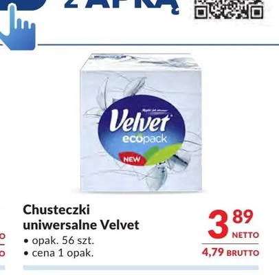 Chusteczki uniwersalne Velvet promocja w Makro