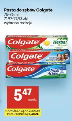 Pasta do zębów Colgate promocja w Delikatesy Centrum