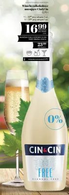 Wino bezalkoholowe musujące Cin & promocja w POLOmarket