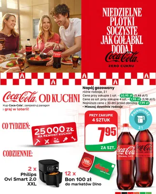 Napój gazowany różne rodzaje Coca-Cola promocja w Dino