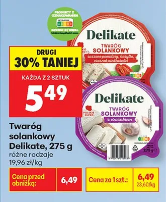 Twaróg solankowy Delikate promocja w Biedronka