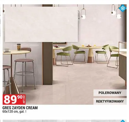 Gres Zayden Cream 60x120 cm promocja w Merkury Market
