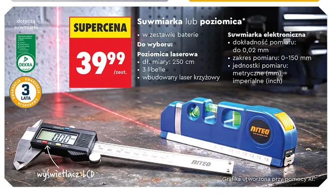 Suwmiarka elektroniczna NITEO promocja w Biedronka