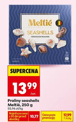 Praliny seashells 250 g promocja w Biedronka