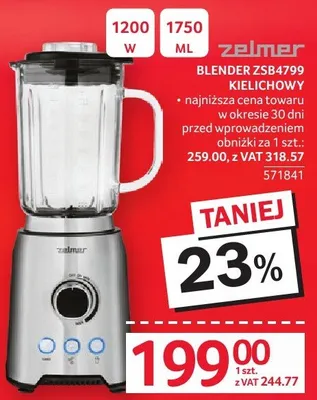 Blender kielichowy ZSB4799 promocja w Selgros