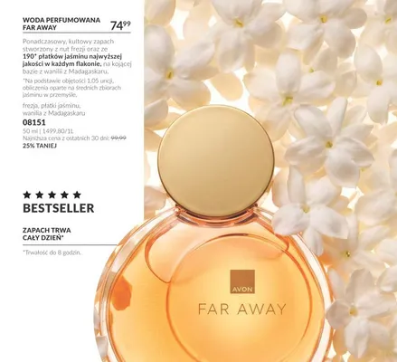 Woda perfumowana Far Away Avon promocja w AVON