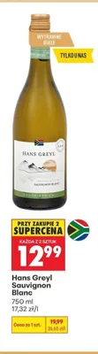 Wino Hans Greyl Sauvignon Blanc promocja w Biedronka