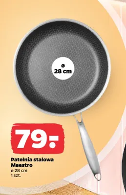 Patelnia stalowa Maestro Mg home 28 cm promocja w Netto