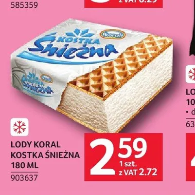 Lody Koral Kostka Śnieżna promocja w Selgros