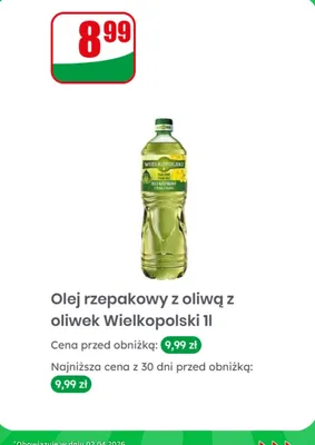 Olej rzepakowy z oliwą z oliwek promocja w Dino