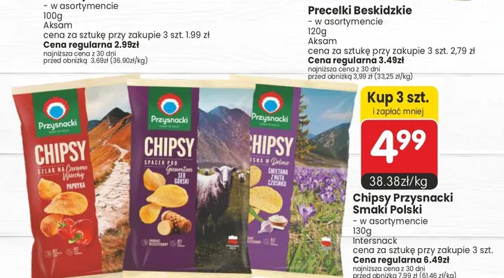 Chipsy Przysnacki Smaki Polski papryka Intersnack promocja w Market Point