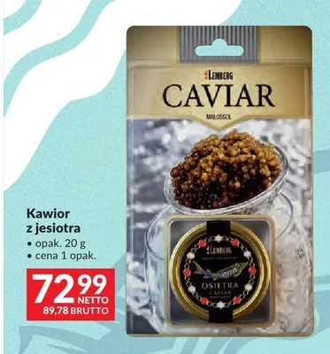 Kawior z jesiotra Lemberg promocja w Makro