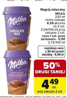 Napój mleczny Chocolate Milk promocja w Carrefour