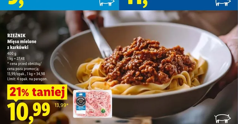 Mięso mielone z karkówki Rzeźnik promocja w Lidl